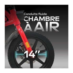 Draisienne Électrique Adulte E-bike 140 - Autonomie Jusqu'a 18 km - Pneu 14" Gonflable - Batterie 42V/5.2Ah - Poids 15Kg