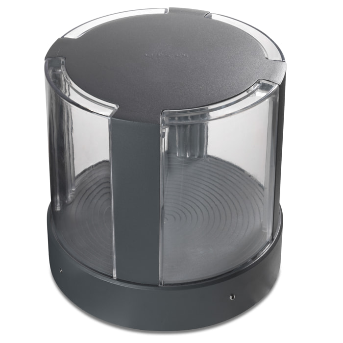 LEDS C4 Baliza Ip65 Compact Ø210Mm Led 16.8W Blanco Cálido - 3000K Gris Urbano 744Lm