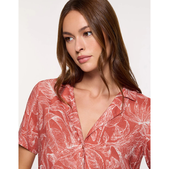 Camisa Manga Corta Naranja - Bajui