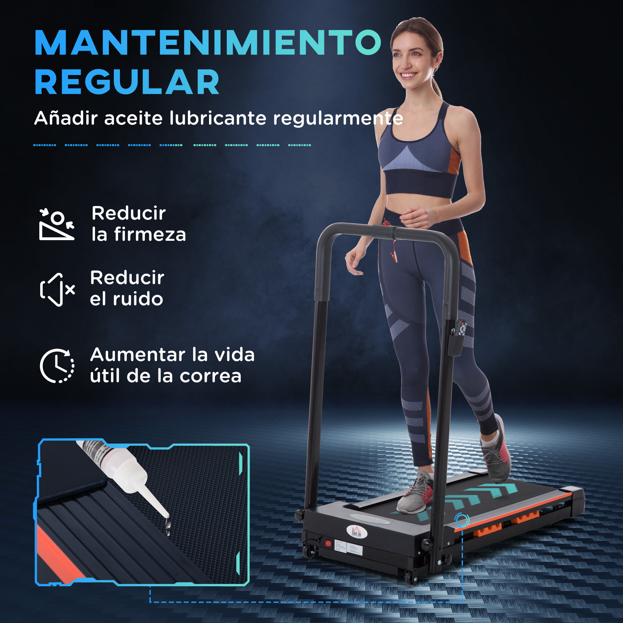 Cinta de Andar Acero EVA PP ABS HDF 101x54x105cm Negro