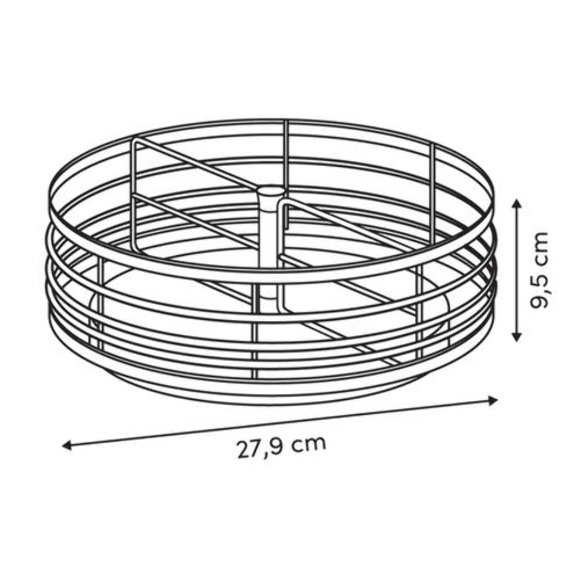 Plateau rond tournant Telma D.28cm beige