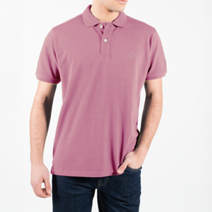 Polo basic maniche corte con logo ricamato