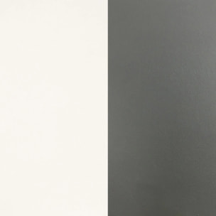 Pack salón con mesa de comedor Kenzo Plus VB Blanco Brillo - Gris Antracita