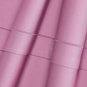 Completo letto in raso tinta unita malva opera 100% cotone