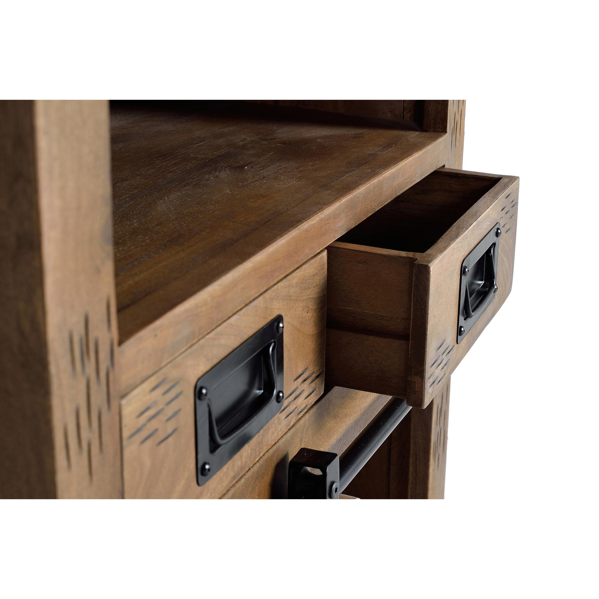 Aparador de Madera de Mango Estilo Industrial
