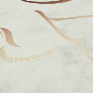 Tapis de salon motif kitchen doré