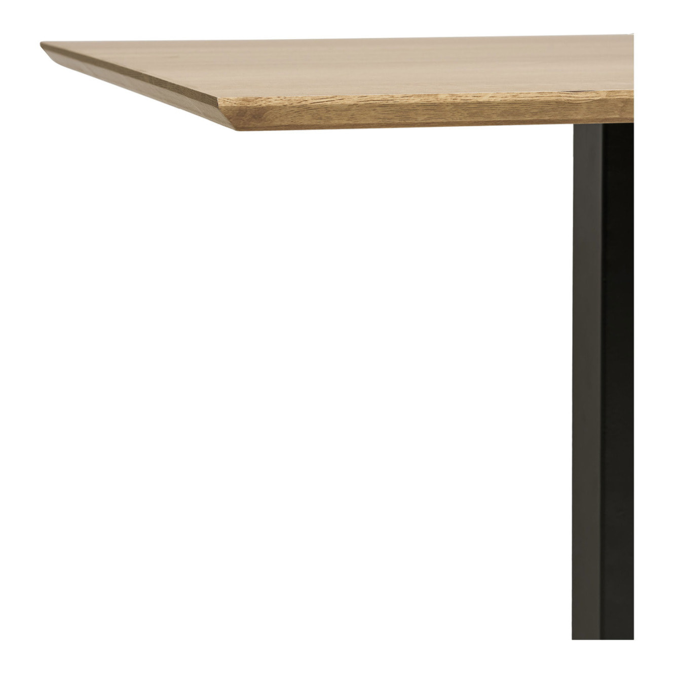 Tavolo bar Fano in melamina naturale con base in metallo nero 70x70x75 cm