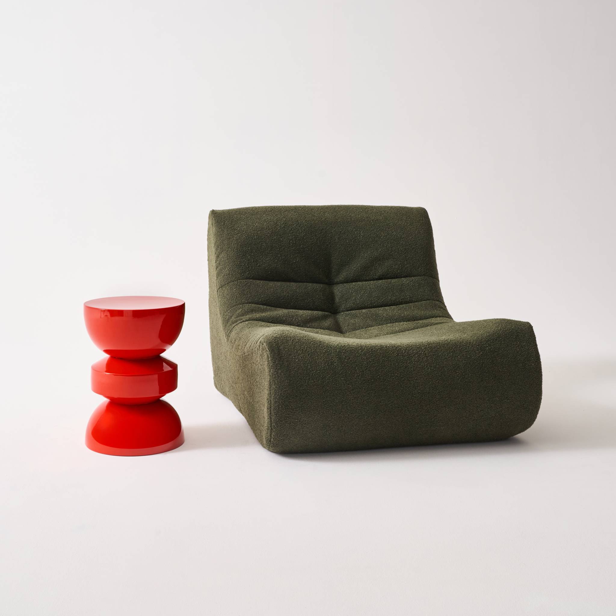 Table d'appoint, bout de canapé, table de chevet métal effet glossy Ø32 x H44,5cm ASSA