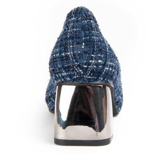 Zapato De Tacón - Azul - Altura: 5 Cm