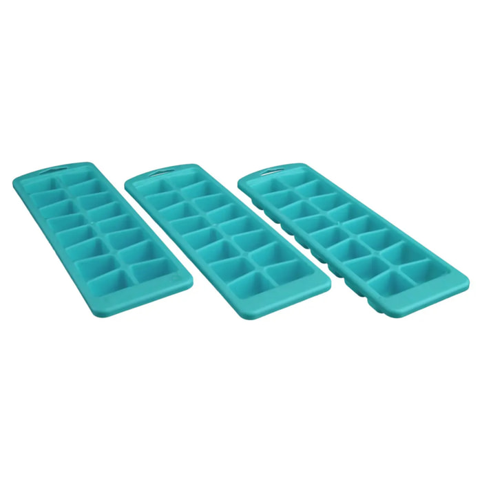 Lot de 3 bacs à glaçons