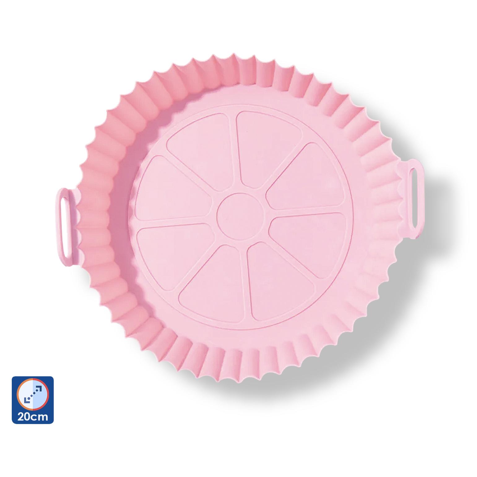 Stampo in silicone con speciali manici per friggitrice ad aria. 20x17x5 cm. Commestibile.