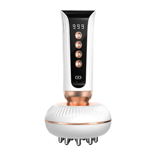 Masajeador corporal EMS + vibración con 9 intensidades y 9 niveles de temperatura.