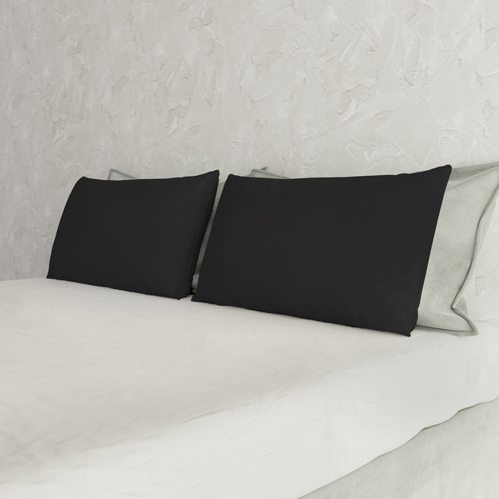 COPPIA FEDERE ELEGANT, 100% Microfibra - NERO