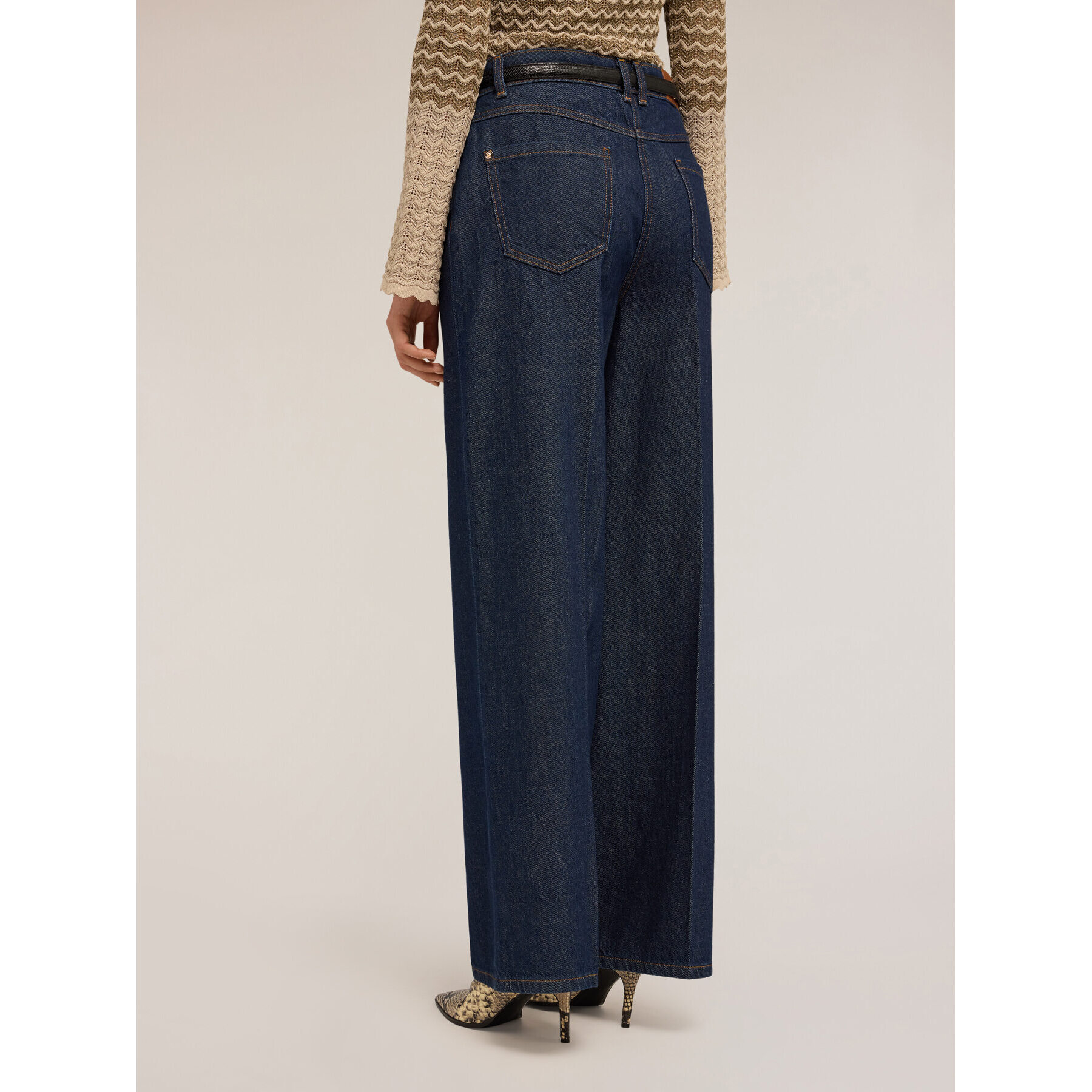 Motivi - Jeans wide leg slouchy mixto TENCEL™ - Azul