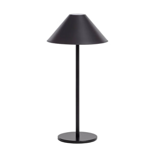 Lampe à poser intérieur/extérieur LED sans fil rechargeable Adam noir H 135cm Ø 19cm