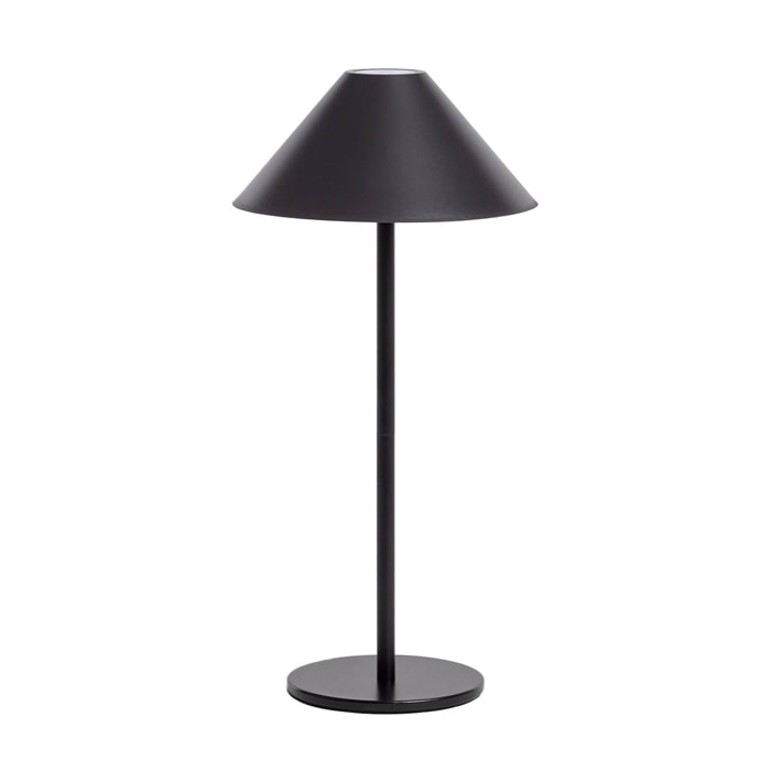 Lampe à poser intérieur/extérieur LED sans fil rechargeable Adam noir H 135cm Ø 19cm
