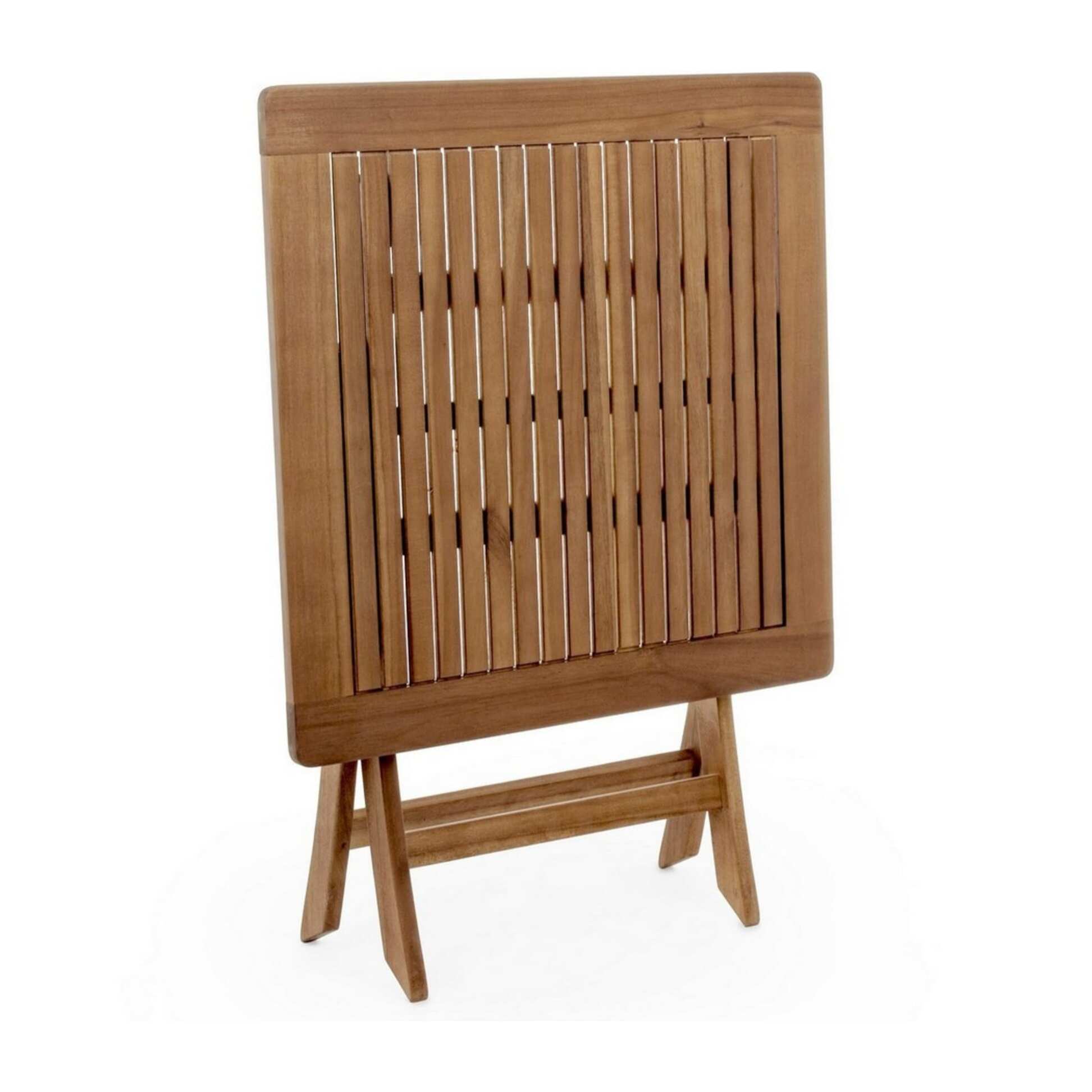 Tavolo pieghevole NOEMI in legno di acacia, 70×70 cm