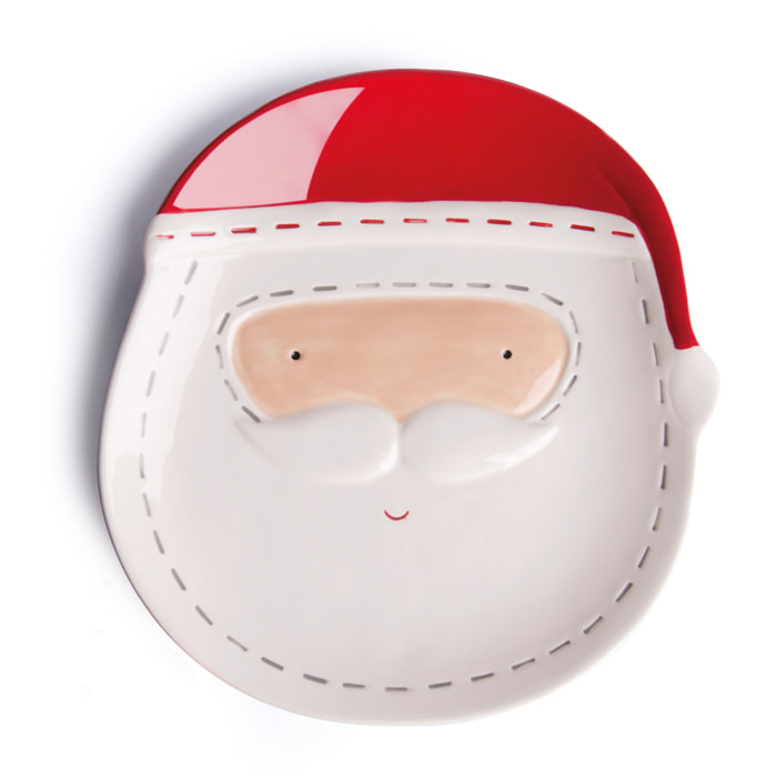 Piatto a Servire Excelsa - Santa Claus, Ceramica Multicolore