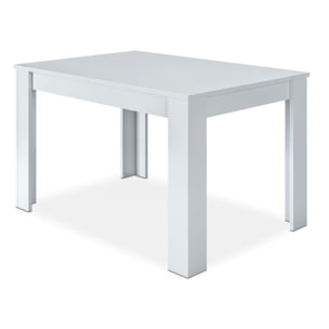 Mesa de comedor extensible Kendra 140 Blanco Artik (Blanco Mate)