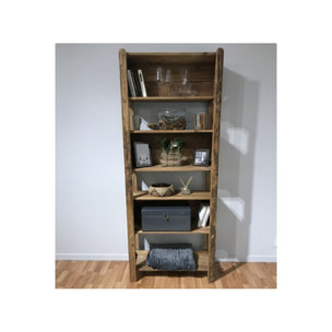 Étagère avec 4 niches en bois de pin recyclé H. 200cm - ORIGIN