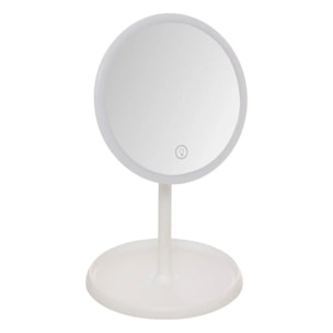 Miroir lumineux L19cm blanc