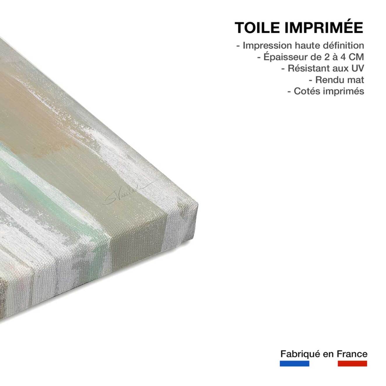 Tableau abstrait structure liquide  Toile imprimée