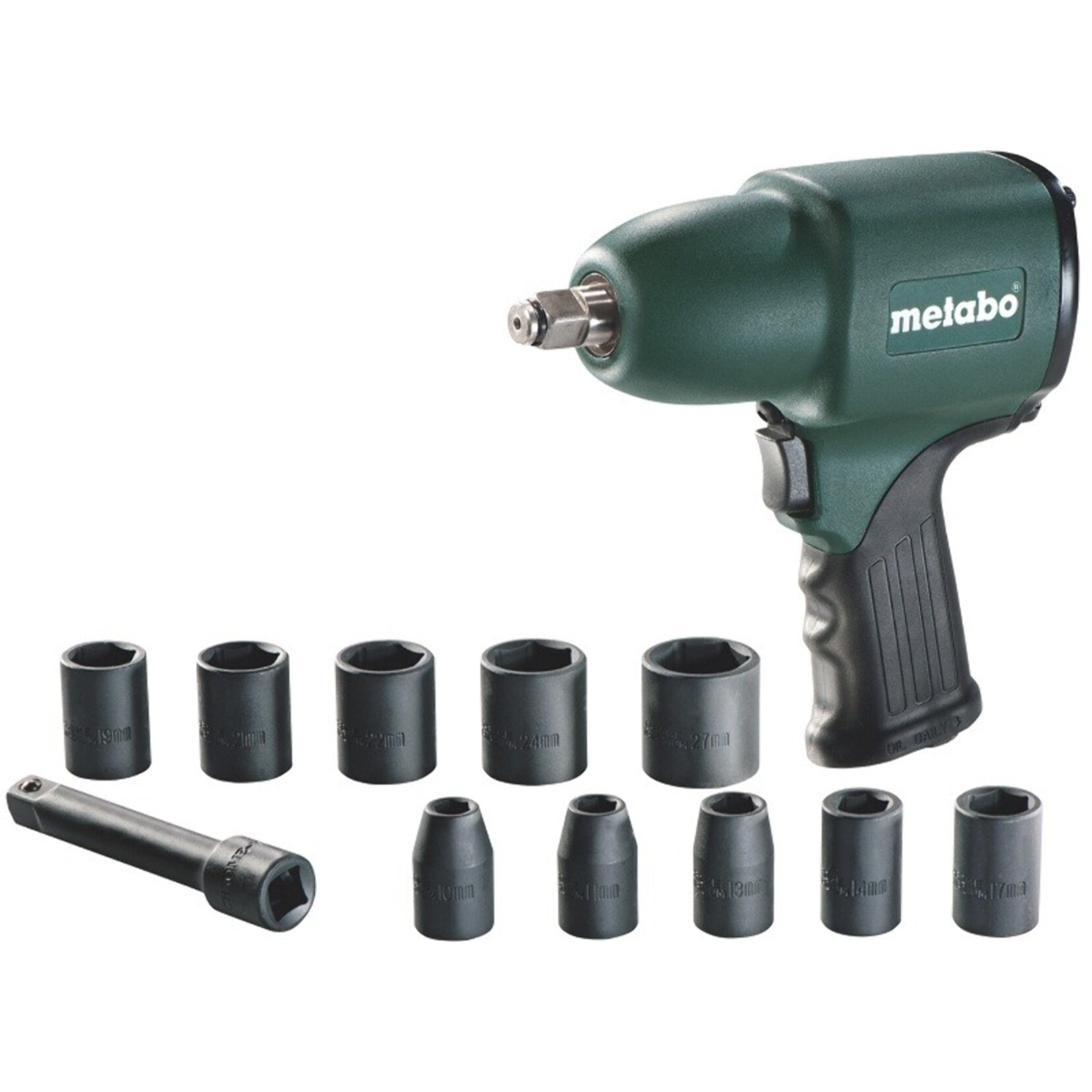 Boulonneuse à choc à air comprimé METABO DSSW 360 set 1/2' + 10 clés à douilles - 6.04118.50