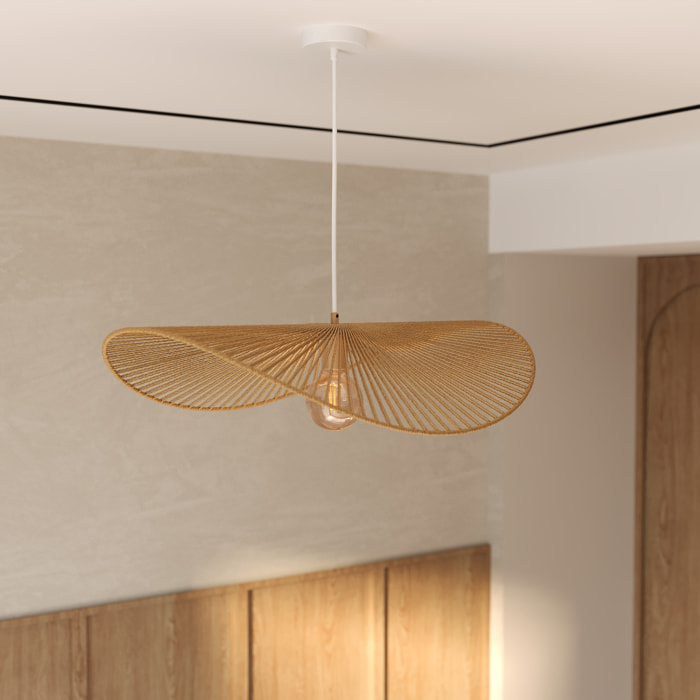 Suspension en papier de corde 75 cm - Mada