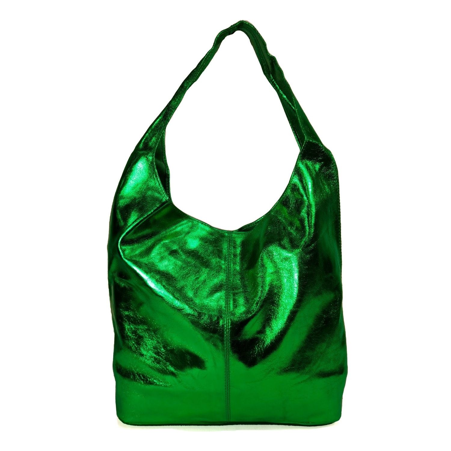 Borse Donna colore Verde-in pelle Made in Italy 43X35X8cm