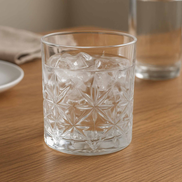 Set de 4 vasos de cristal con capacidad de 230 ml ø7,5x8cm