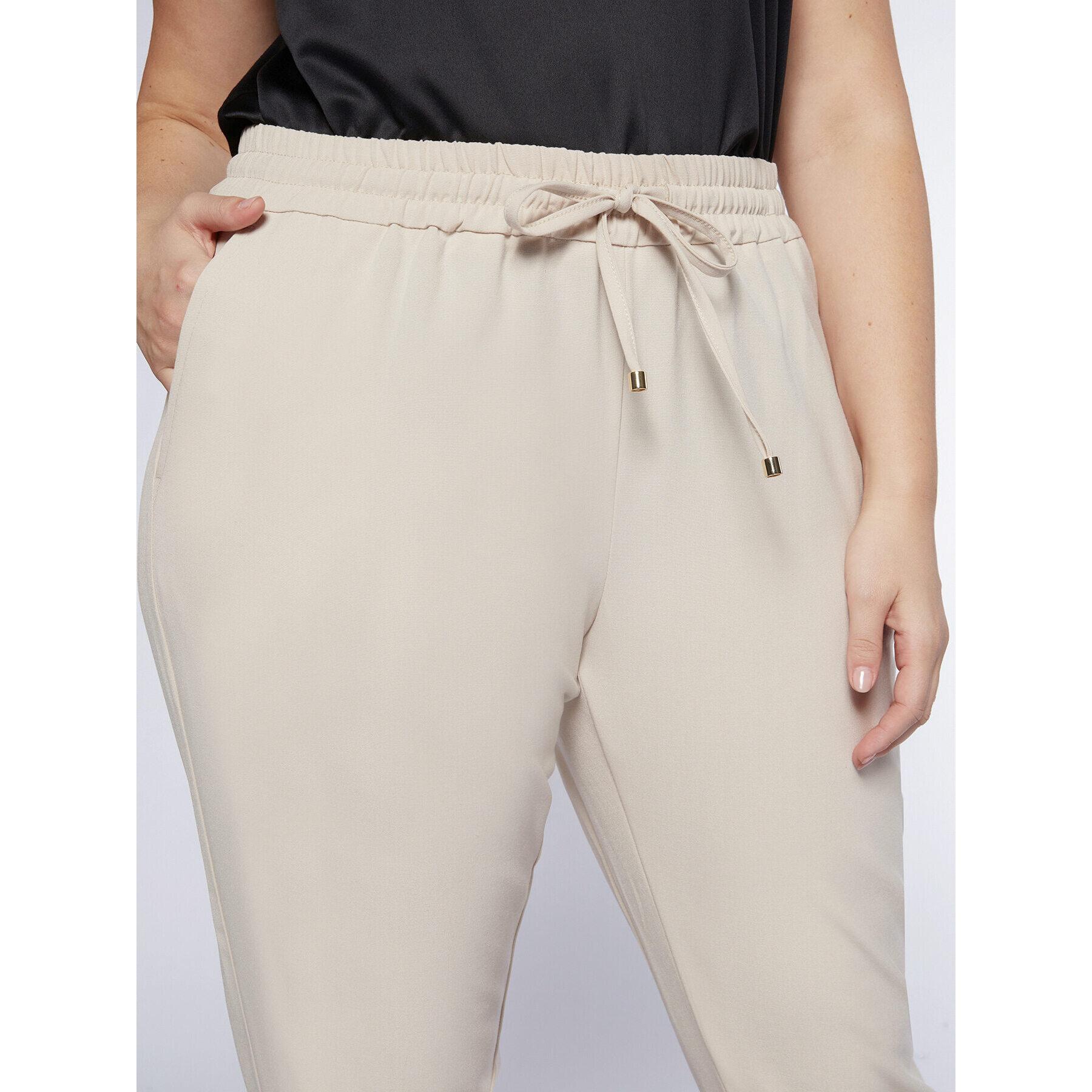 Fiorella Rubino - Pantaloni joggers fluidi - Beige