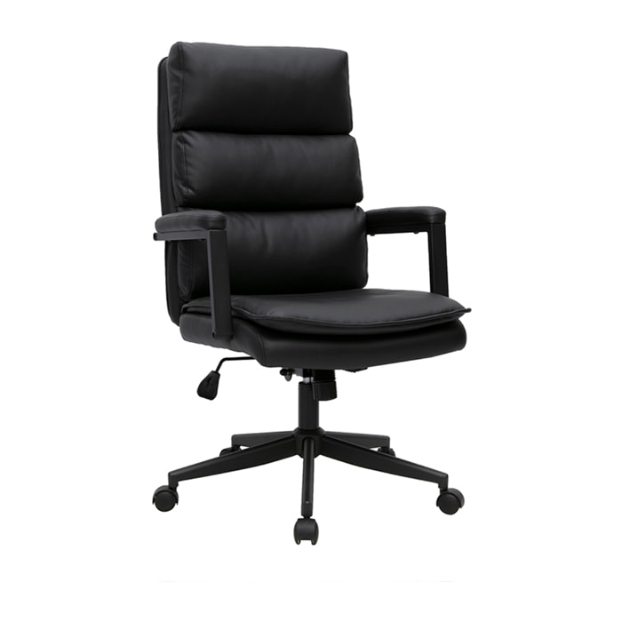 Fauteuil de bureau à roulettes noir SAEL