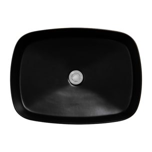 PixL 49,5 x 37 x 13,5 cm vasque à poser Infinitio, sans trop-plein, noir (CEPX4937BKM)