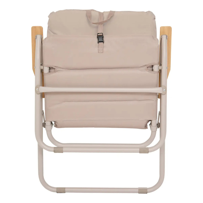 Fauteuil camping pliable beige