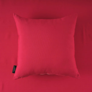 Housse de coussin jacquard réversible 45x45 cm ROUGE UNI