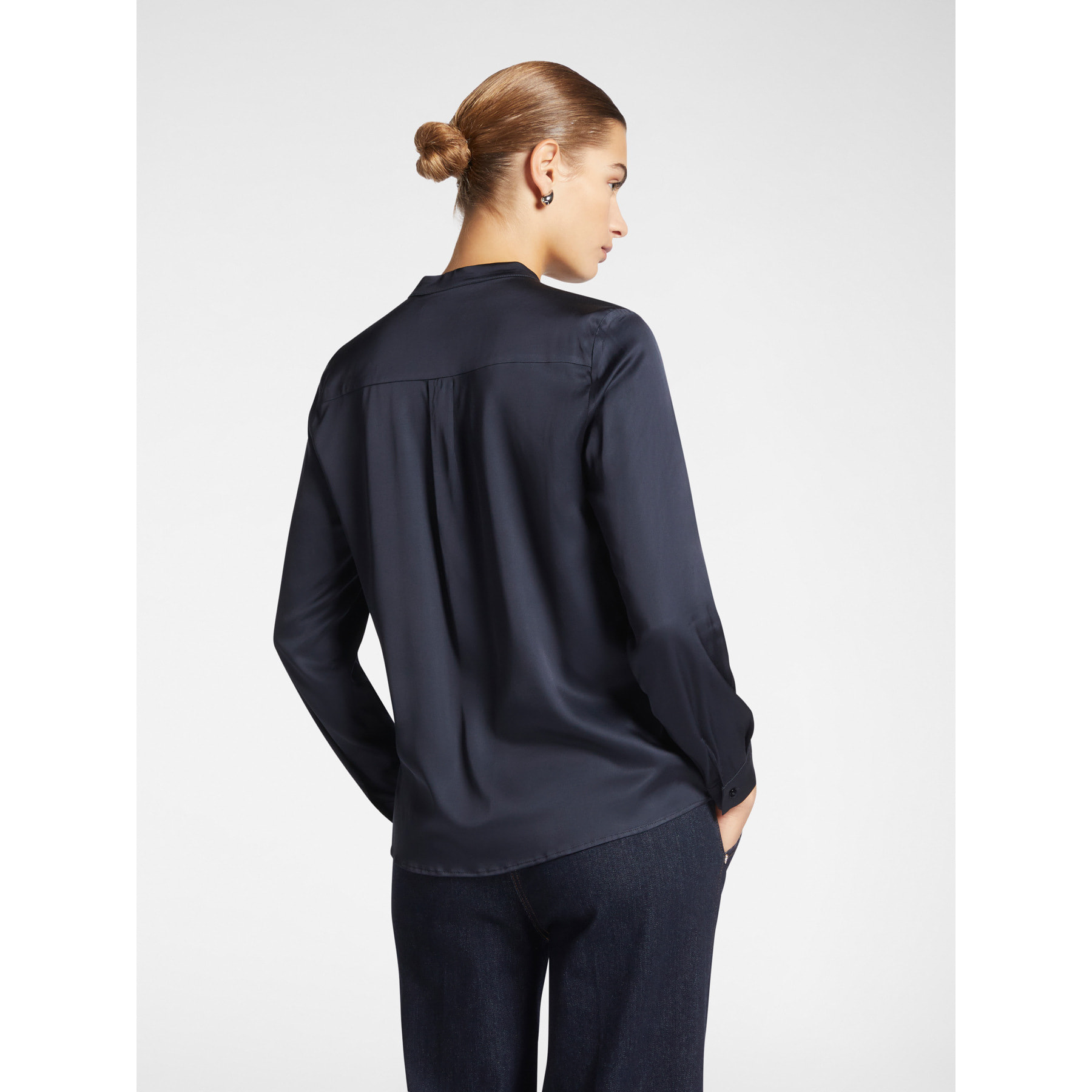 Elena Mirò - Blusa in raso - Blu