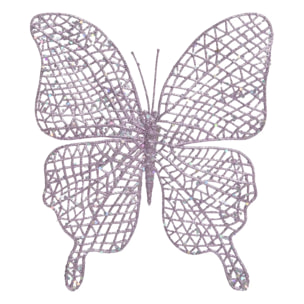 Décoration de sapin papillon lilas 21cm