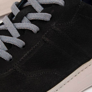 Sneaker De Piel - Negro