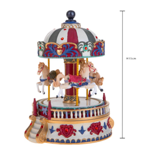 Carosello h15 cm con cavallini carillon - Pezzi 1 - ALTRO - Bianchi Dino SpA