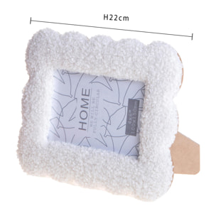 Porta foto smerlato tessuto teddy - 10xH16x2cm - Pezzi 3 - Bianchi Dino SpA