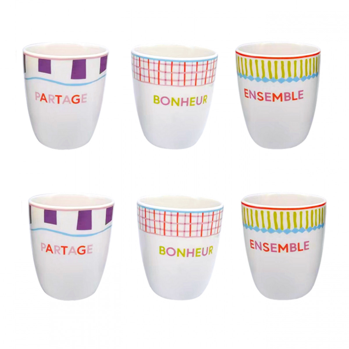 Lot de 6 gobelets, RELAX SUNSET