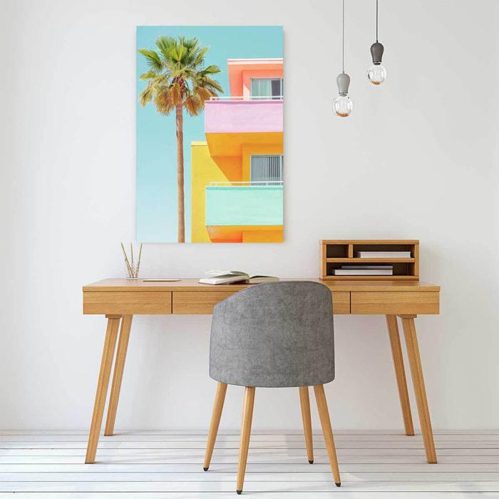 Tableau architecture venice beach pastel  Toile imprimée