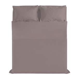 COMPLETO LETTO RASO CLOE, 100% Raso di Cotone, Made in Italy - ROSA ANTICO