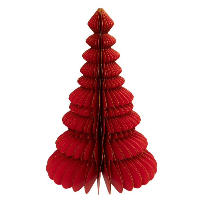 Sapin papier H.30cm rouge