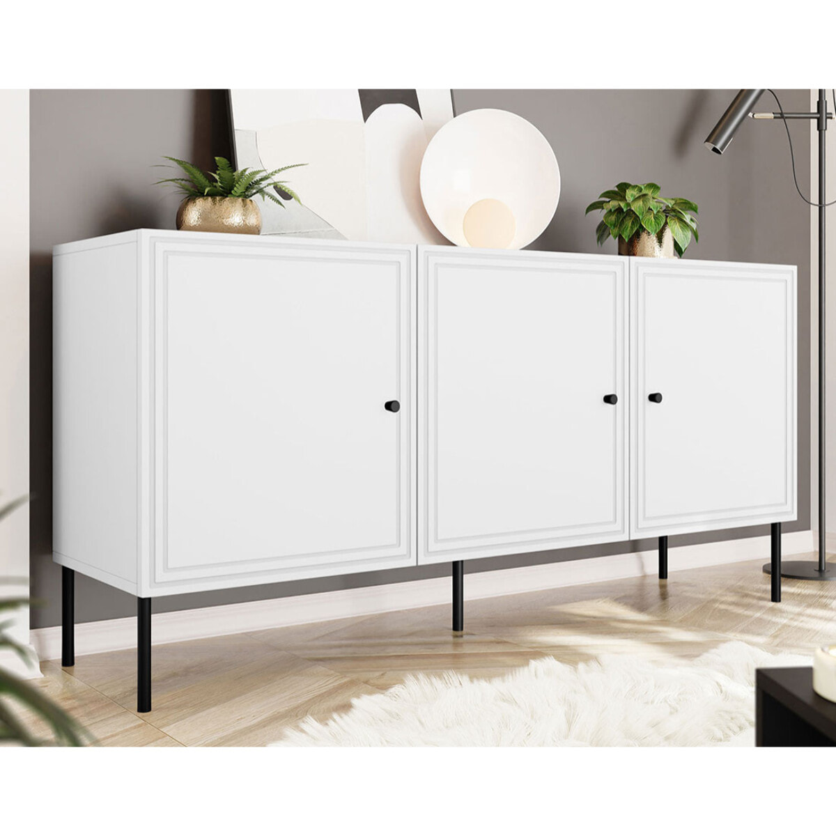 Lavaggi - buffet bas - 3 portes - 150 cm - Blanc