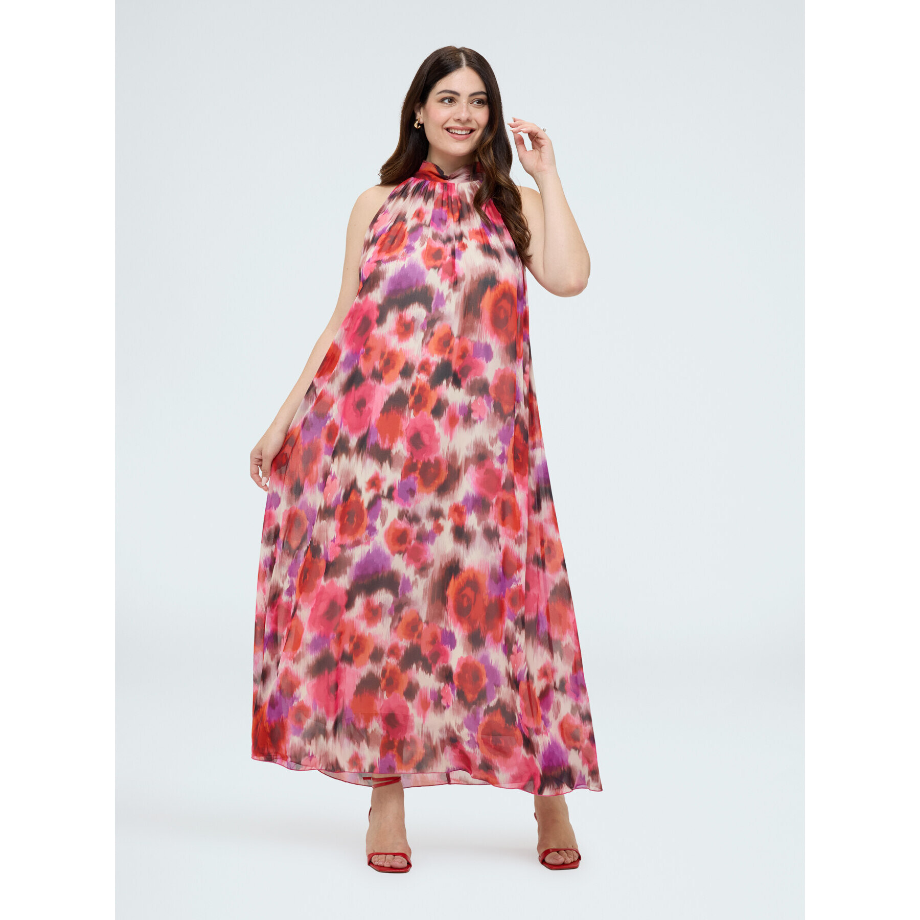 Fiorella Rubino - Vestido largo Free estampado floral - Fuchsia