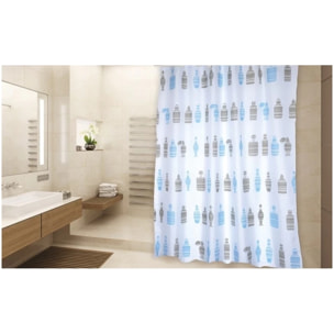 Rideau de douche Polyester MOSHI 180x200cm QUALITà PREMIUM Bleu MSV