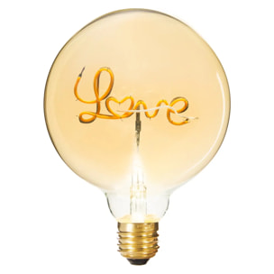 Ampoule LED mot "Love" ambrée E27