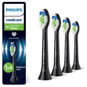 Brossette dentaire PHILIPS Sonicare lot de 4 -  HX6064/88 white Optimal