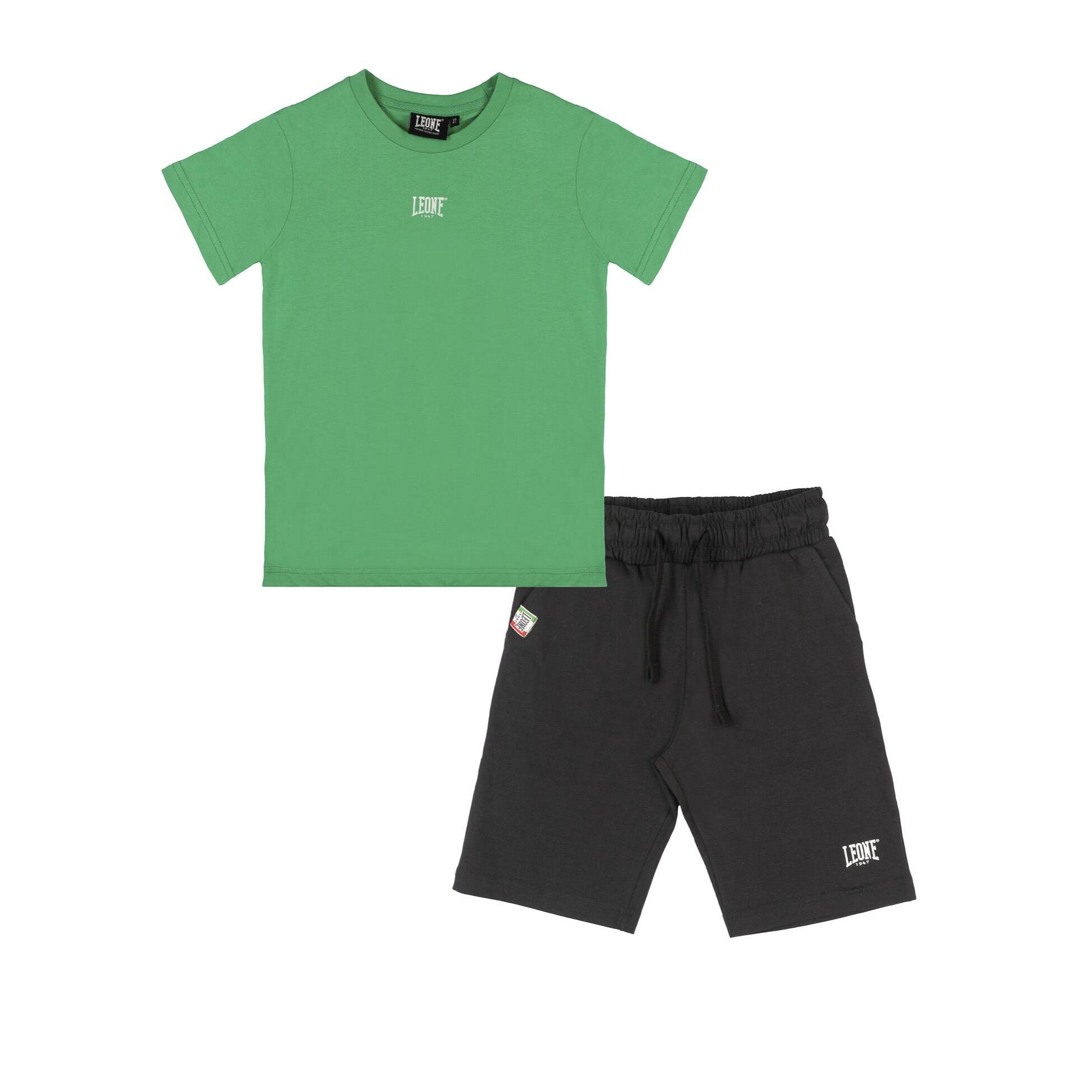 Conjunto infantil con camiseta y pantalón corto de algodón Leone Original